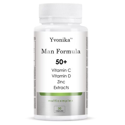 Yvonika Man Formula 50+, Мультивітаміни для чоловіків 50+, для дорослих 777000022 фото