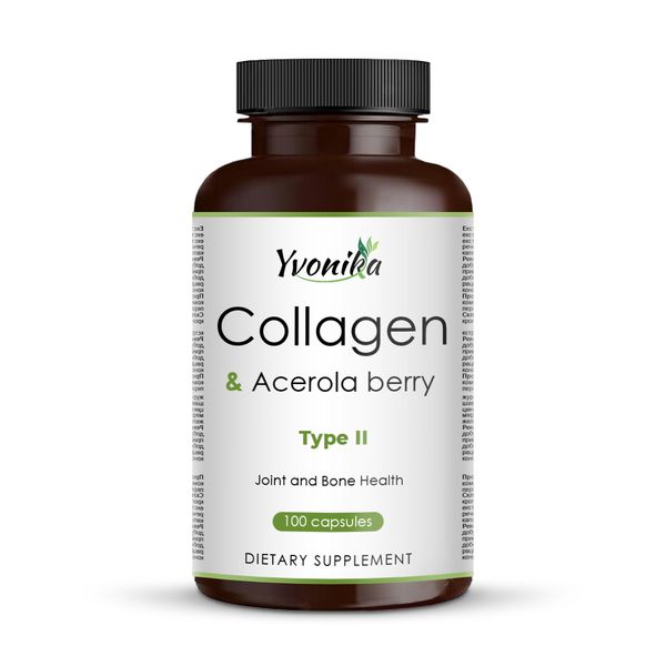 Колаген Type II Yvonika Collagen + Acerola Extract 100 капсул 700985593 фото